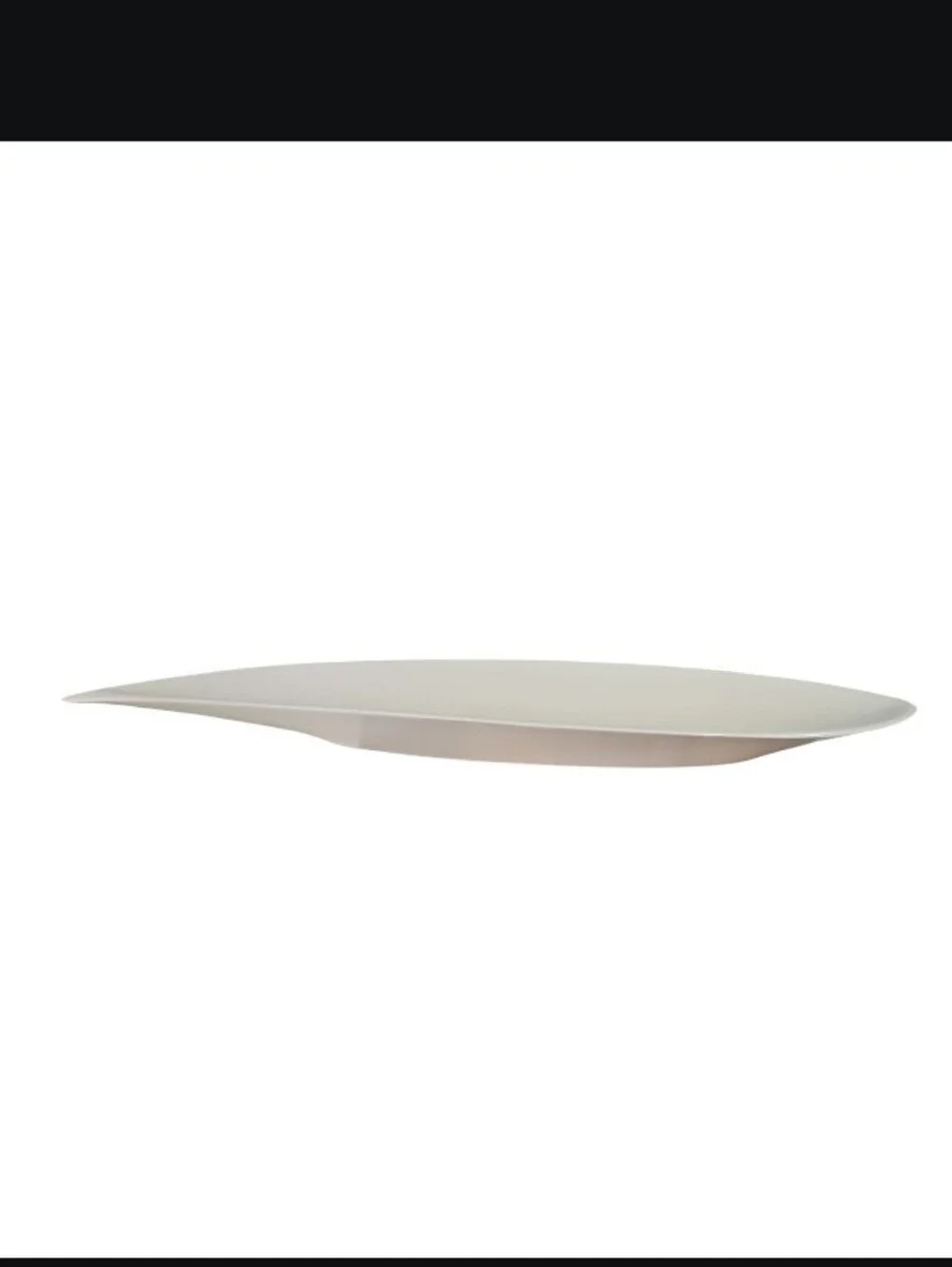 Modern White Ceramic Centerpiece Bowl 25” Long Minimalist Coastal Decor Tray